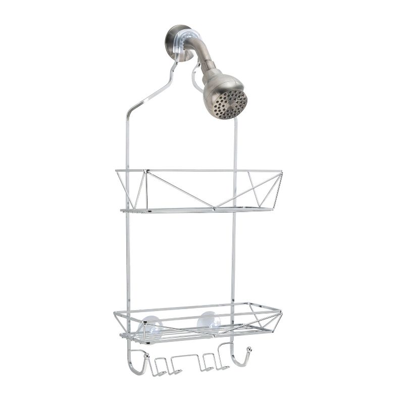 Geo Shower Caddy Chrome - Bath Bliss