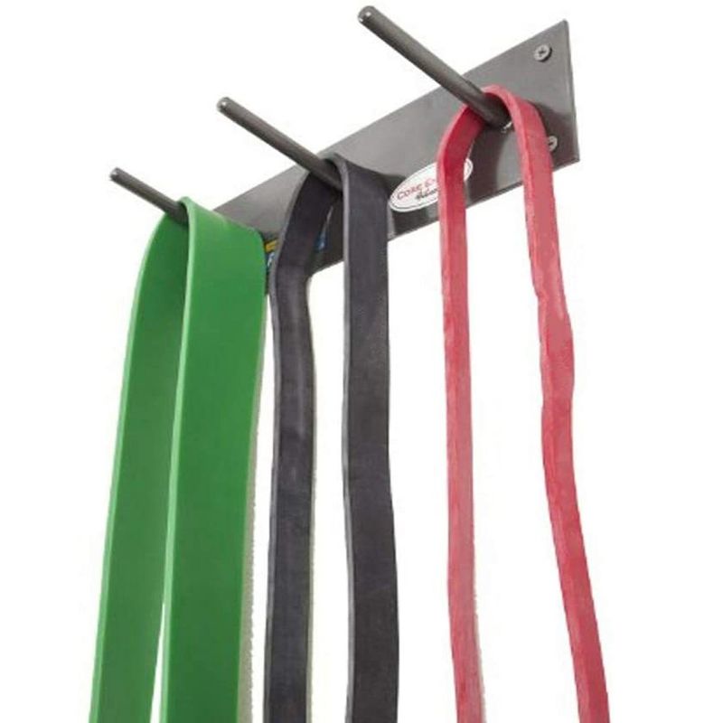 Core Energy Fitness Systems Anchor Gym Durable Steel 3 Prong Fitness Accessory Wall Mount Storage Rack for Resistance Bands and Ropes