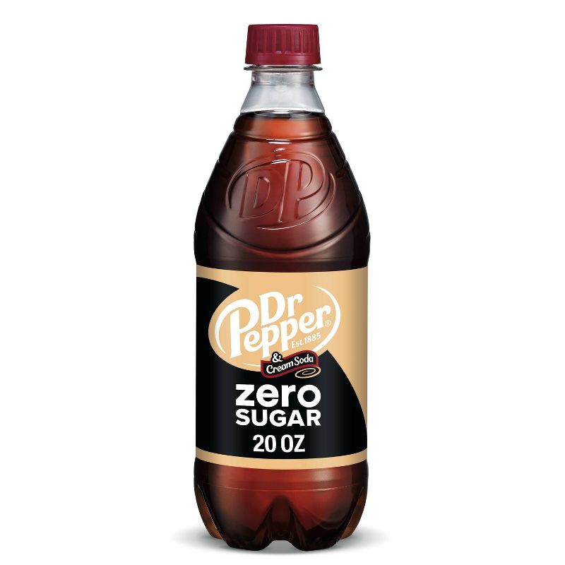 Dr Pepper Cream Zero Sugar - 20 fl oz Bottle