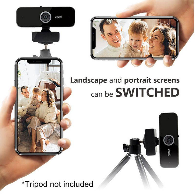 Webcam HD 1080p Web Camera, USB PC Computer Webcam with Microphone, Laptop Desktop Full HD Camera Video Webcam 110 Degree Widescreen, Pro Streaming Webcam for Recording, Calling, Conferencing, Gaming