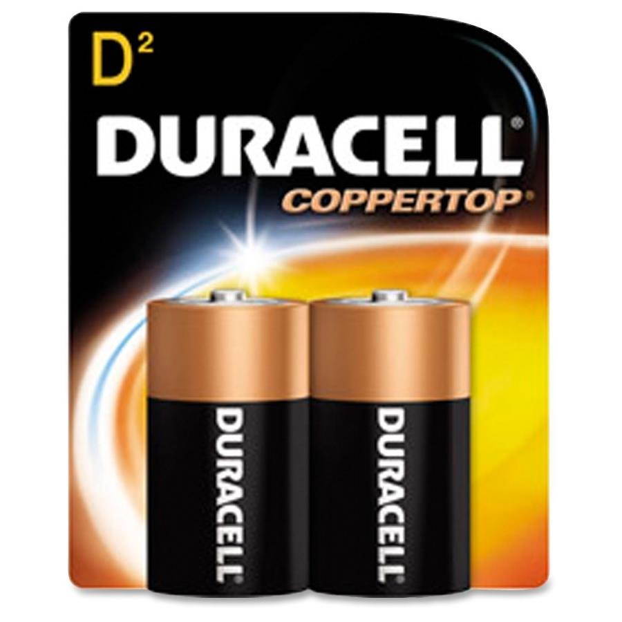 DURACELL CopperTop MN1300 15000mAh 1.5V Size D Alkaline Battery, 2-pack