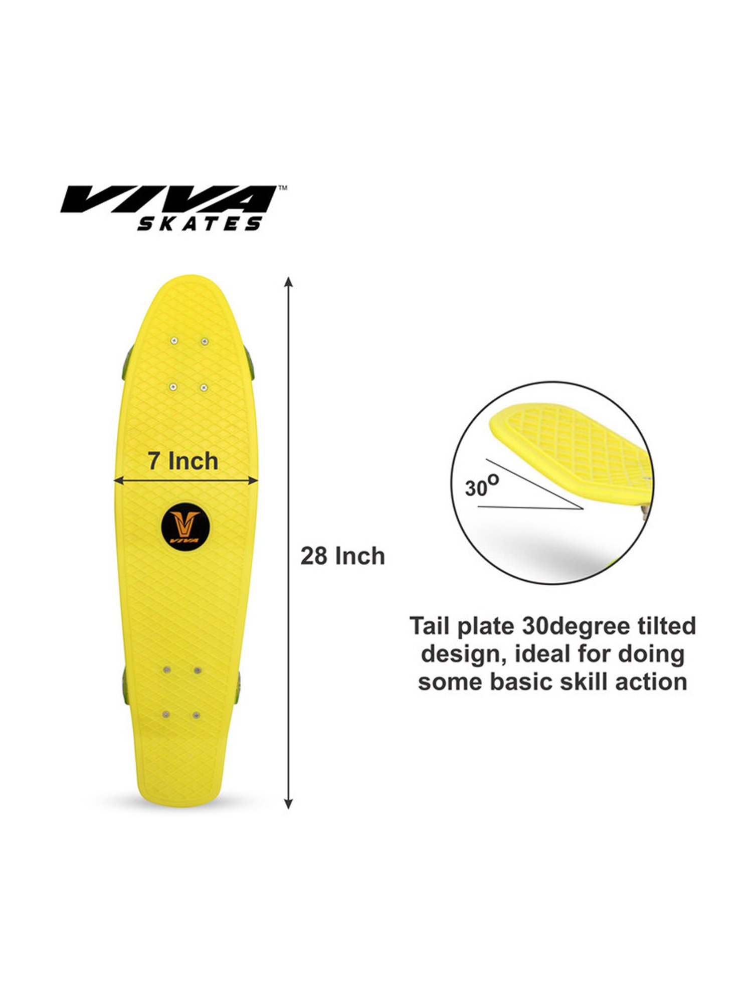 Viva Yellow Skateboard for Seniors