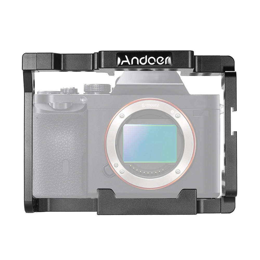 Andoer Protective Video Camera Cage Stabilizer Protector w/ Top Handle for Sony A7II A7RII A7SII  ILDC Mirrorless Camcorder