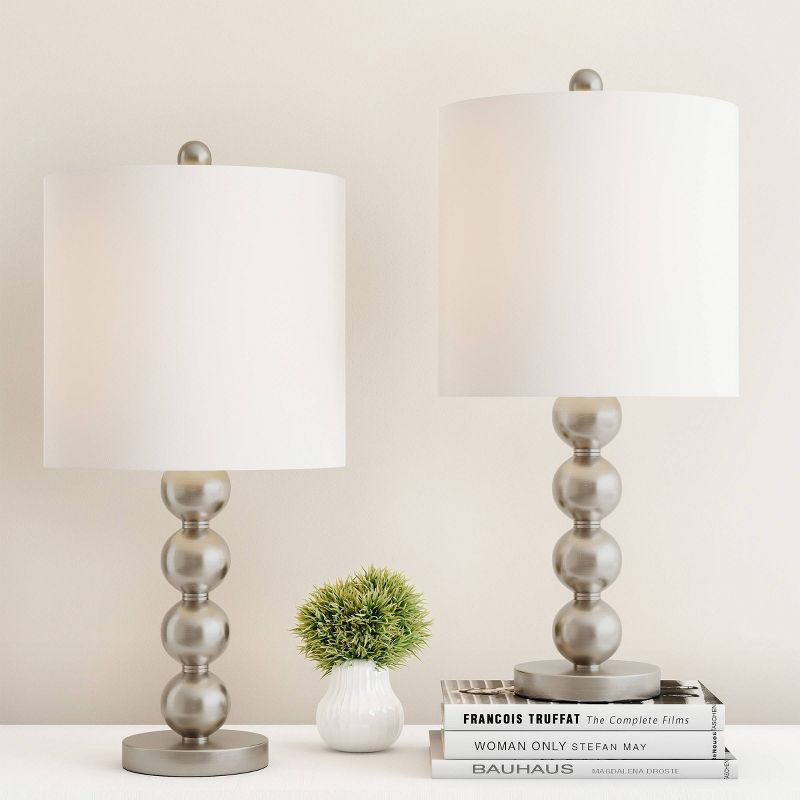 Set of 2 Contemporary Stacked Balls Table Lamps