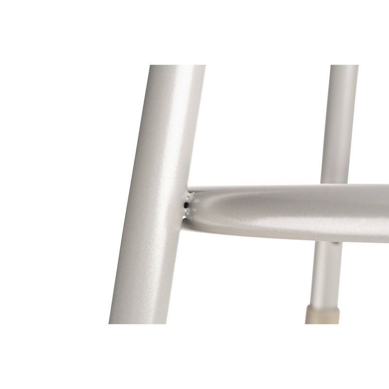 2pk 30" Heavy Duty Vinyl Padded Steel Barstool Gray - Hampton Collection