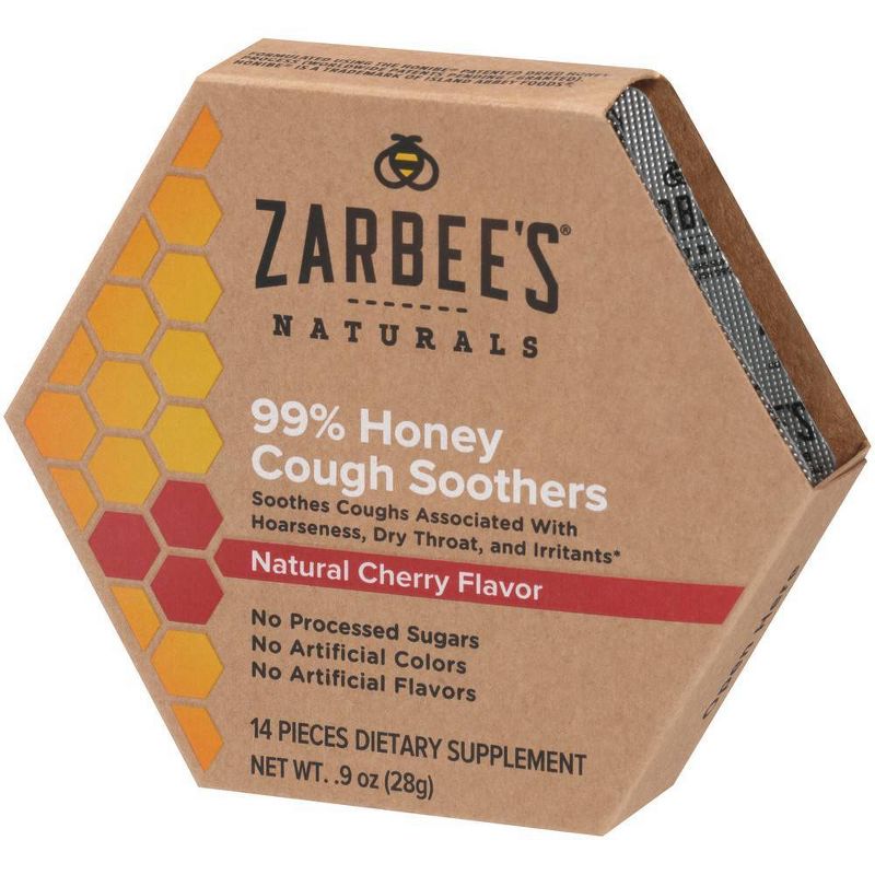 Zarbee's Naturals 99% Honey Cough Soother Lozenges - Cherry - 14ct