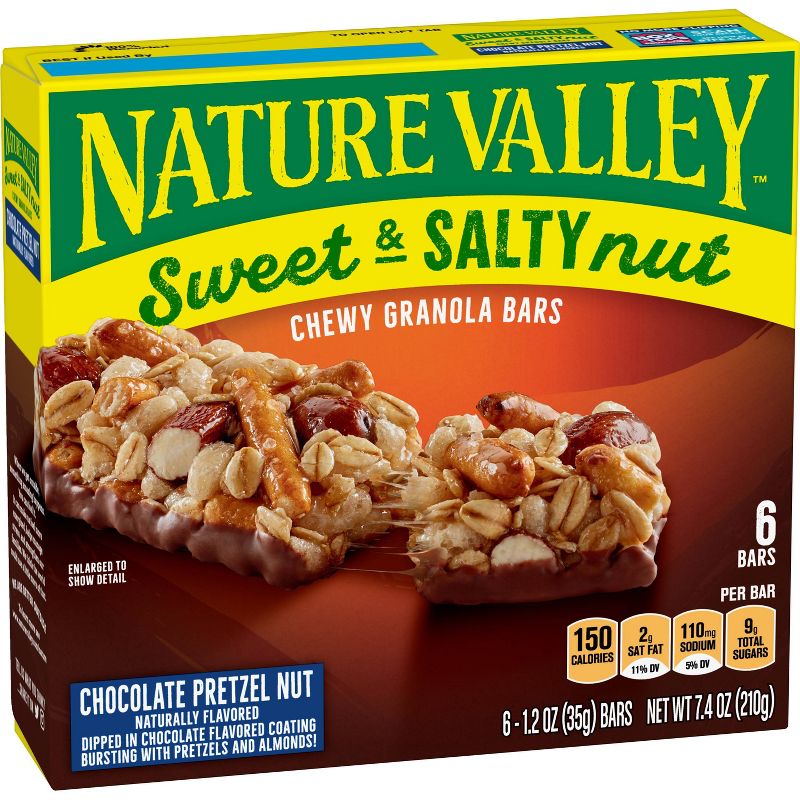 Nature Valley Sweet & Salty Chocolate Pretzel Nut Granola Bars - 6ct