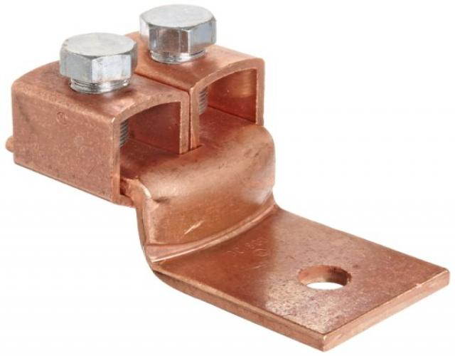 Morris Products 90536 Double Offset Mechanical Connector, Copper, 800A Rating, 1/0 - 500mcm Wire Range