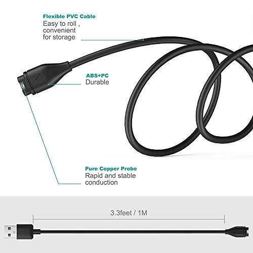 with Garmin Vivosport Charger Replacement USB Data Charging Clip for Vivosport Smart Activity Tracker Only