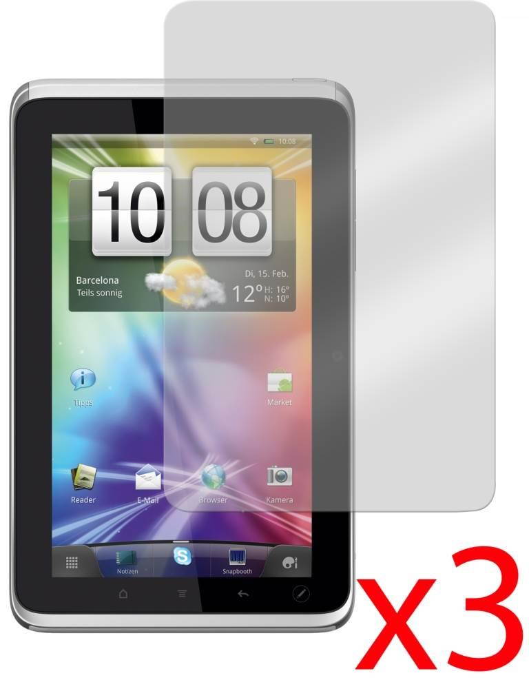 Hellfire Trading 3x HTC Flyer 7" LCD Screen Protector Cover Guard & Cloth