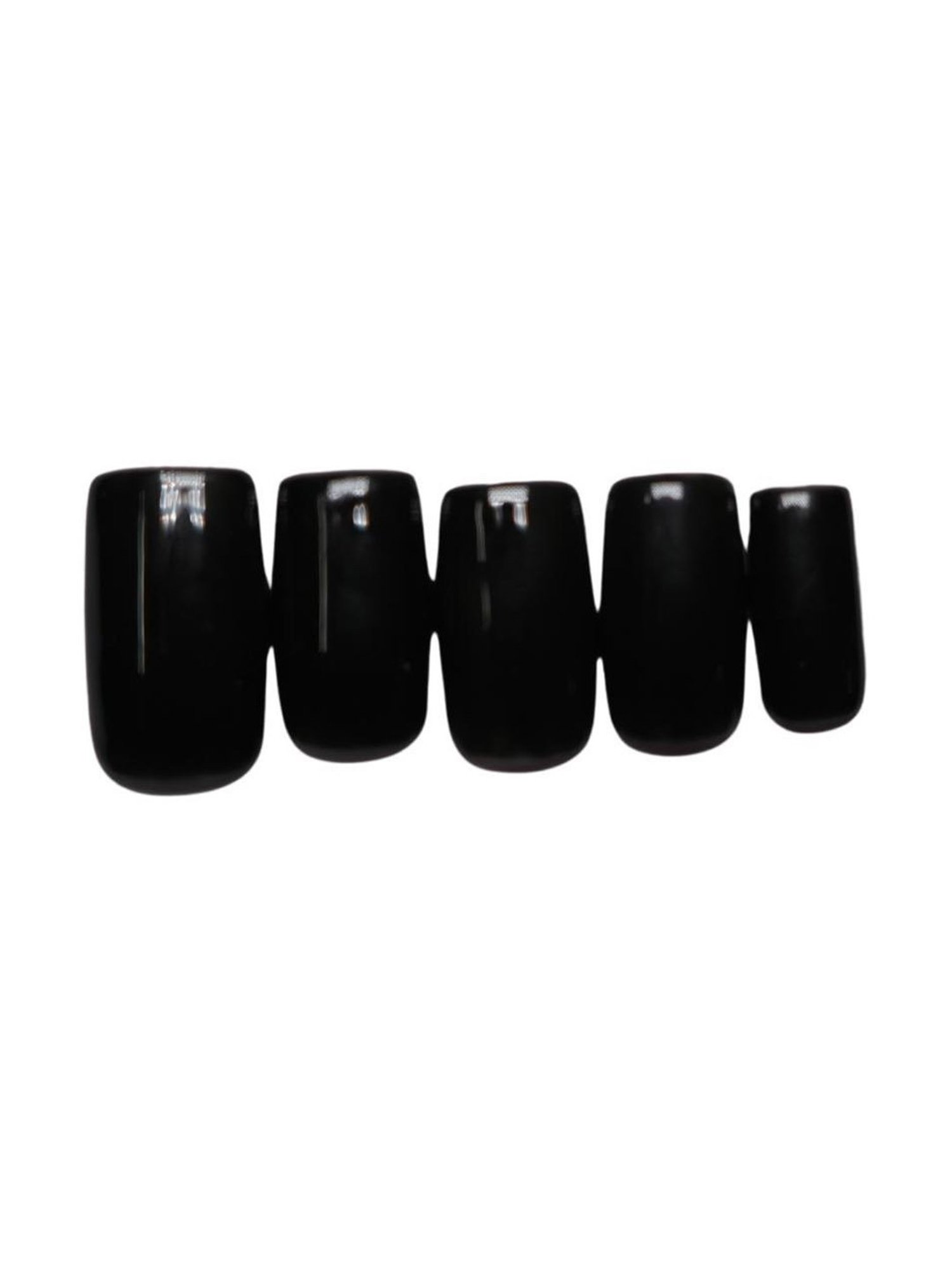 SOEZI Black Beauty Reusable Press On Nails - Ready To Wear Kit