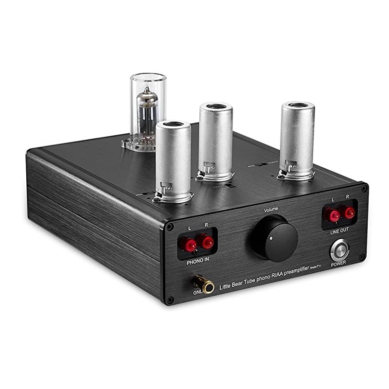Little Bear T11 6N2/12AX7 Vacuum&Valve Tube Phono Turntable Preamplifier; MM RIAA LP Vinyl Record Player Preamp; Stereo HiFi Audio Pre-Amplifier