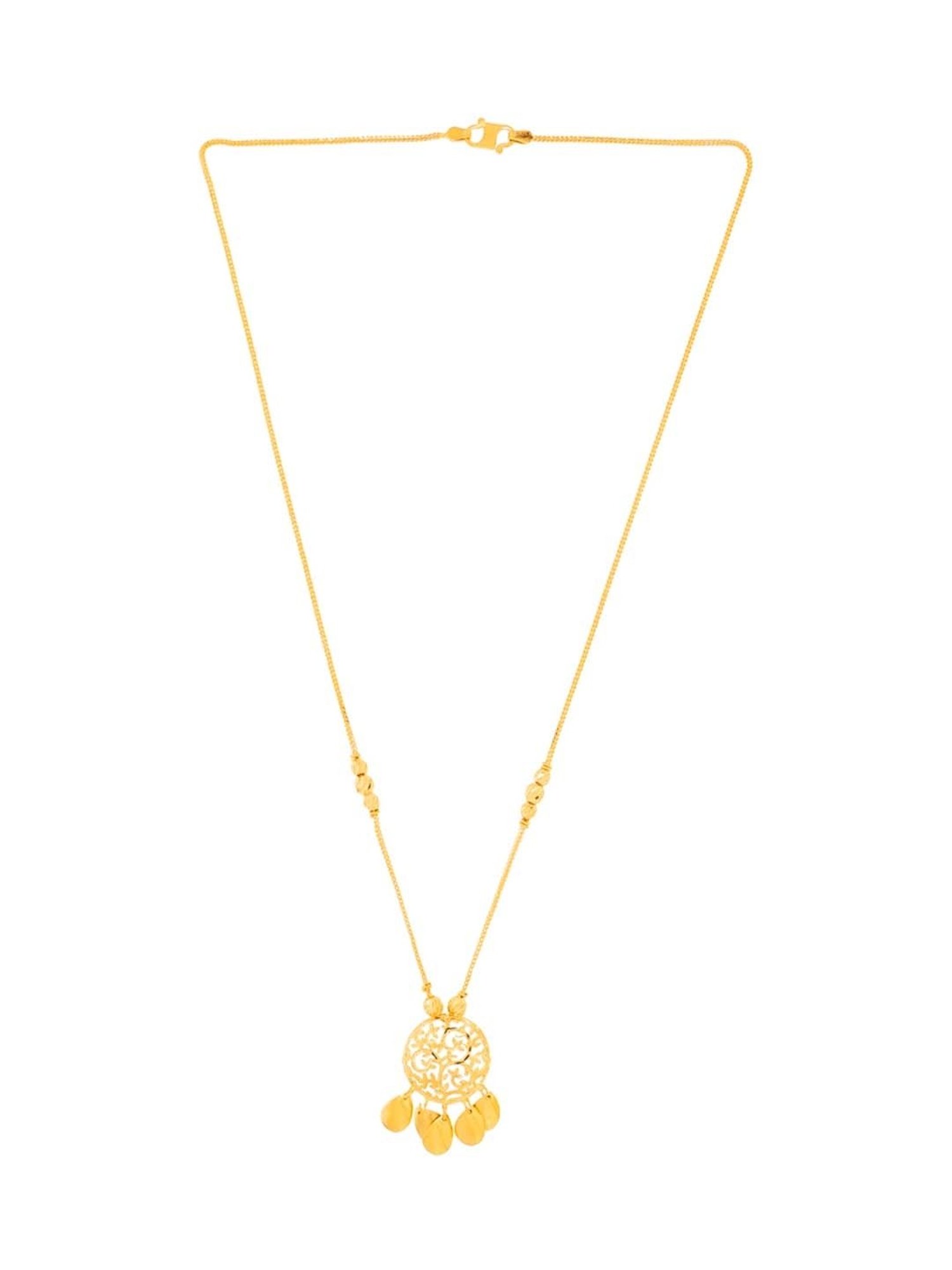 Waman Hari Pethe Jewellers 22k Gold Pendant with Chain for Women