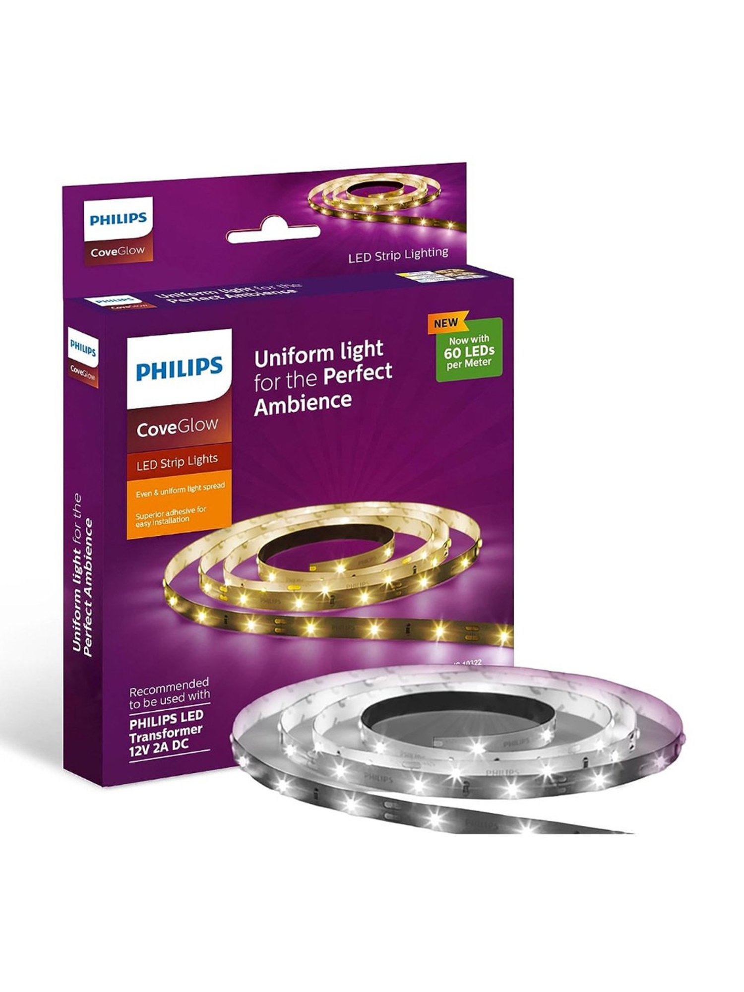 Philips LED Cove Light for Ceiling with 5 Mtr LED Strip for Home Decoration (Cool Day Light)