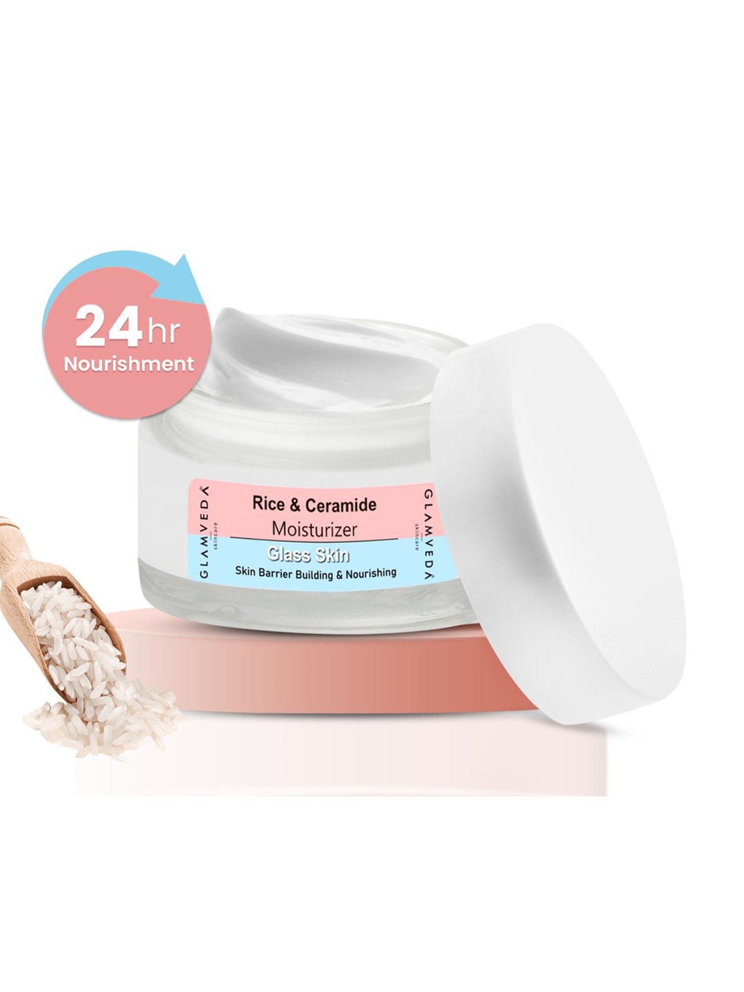 Glamveda Glass Skin Rice & Ceramide Moisturizer - 50 ml