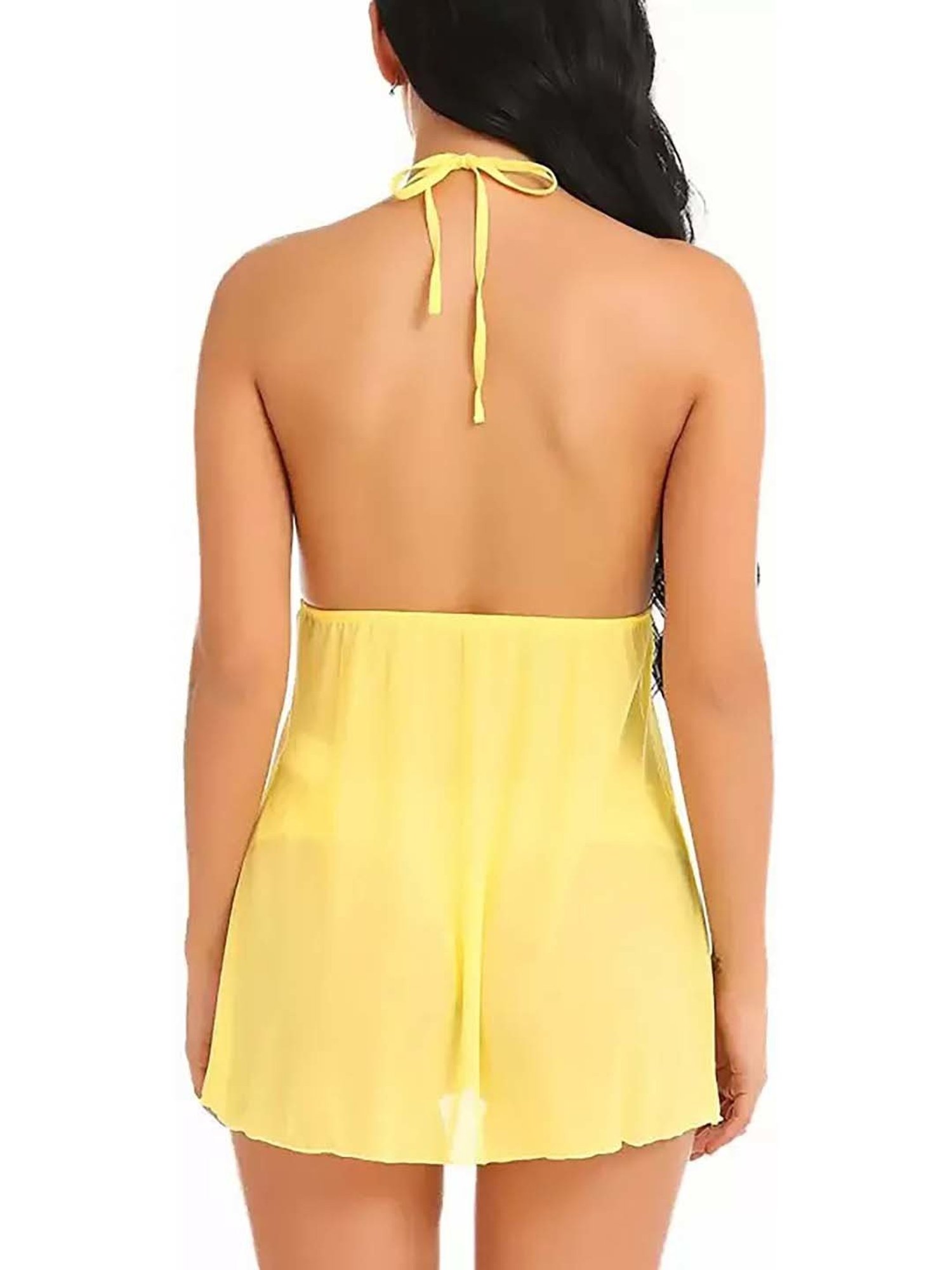 AROUSY Yellow & Purple Self Pattern Baby Dolls - Pack Of 2