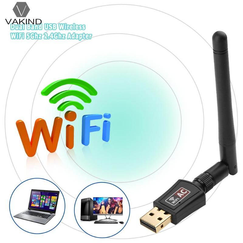 1 pcs Dual Band 600Mbps Wireless WiFi 5Ghz 2.4Ghz Dongle LAN Adapter Network Card