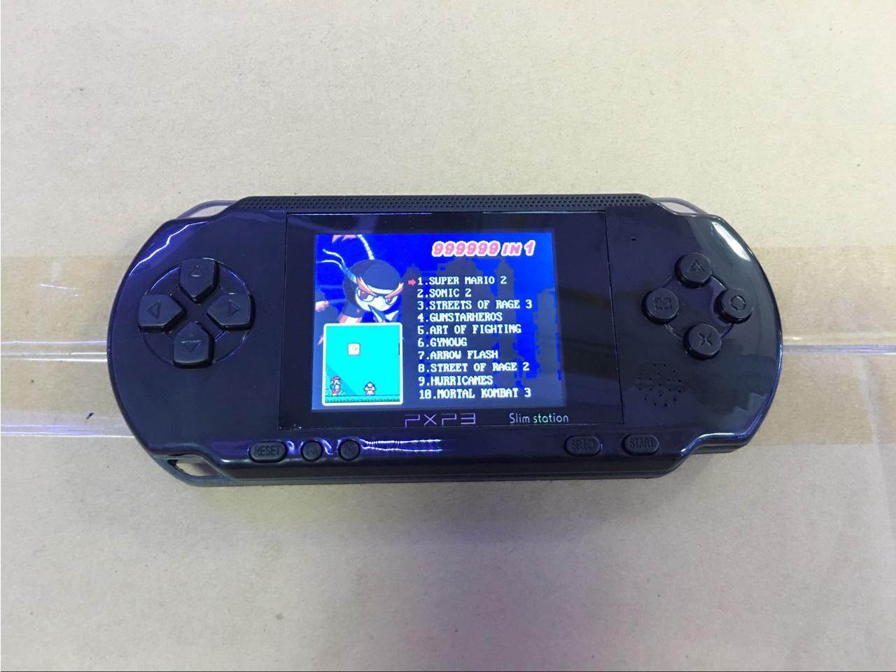 3 Inch 16 Bit PXP3 Slim Station Video Games Player Handheld Game Console With 2pcs Game Cart built-in 150 Classic Games Gifts for Child