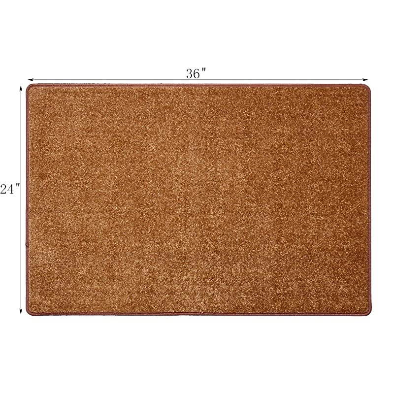 Landing Carpet NonSlip Matching Mat for s Indoor Rug SelfAdhesive Easy Installation Pet Child Friendly Skid Resistant Washable Brown 2 x 3