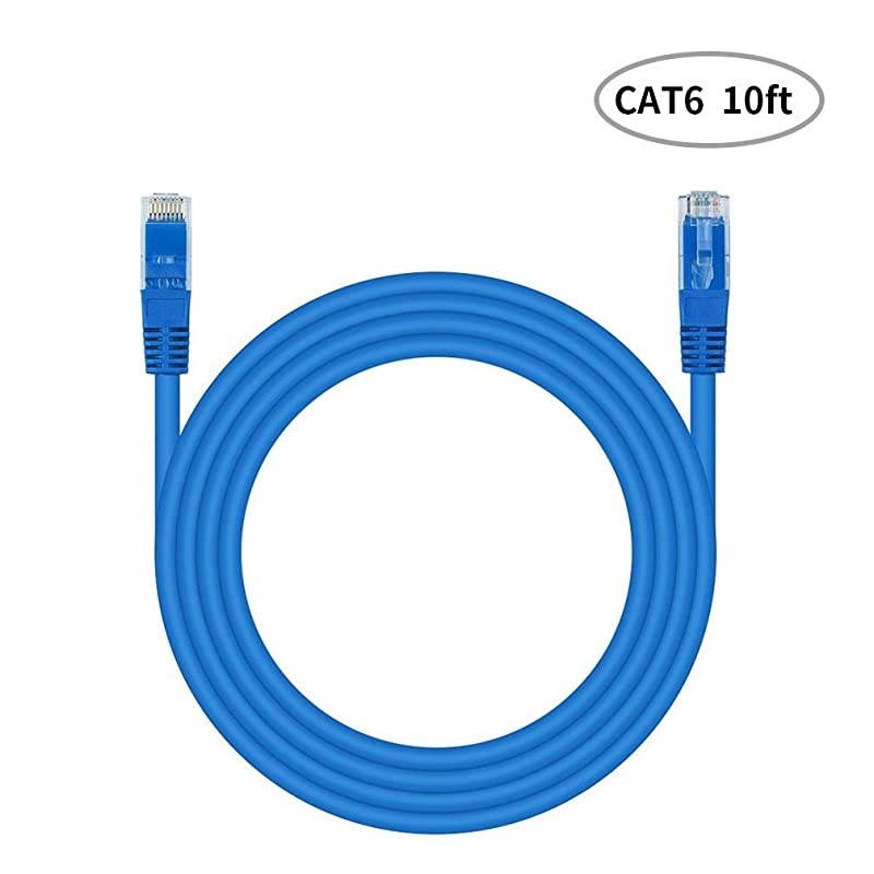CAT6 Snagless Ethernet Patch Cable 3Meter 10feet Blue CAT6 LAN Cable for Internet Connection PC Laptops Servers Printers Routers Switch Boxes POE Device Xbox PS4 PS3 PSP