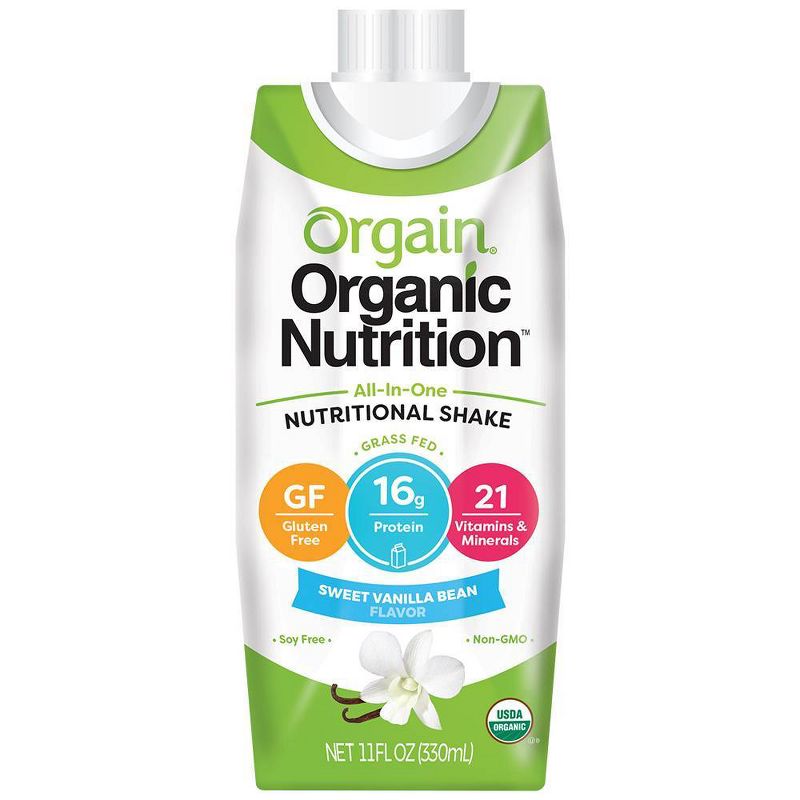 Orgain Nutritional Shake - Vanilla - 11 fl oz/4pk