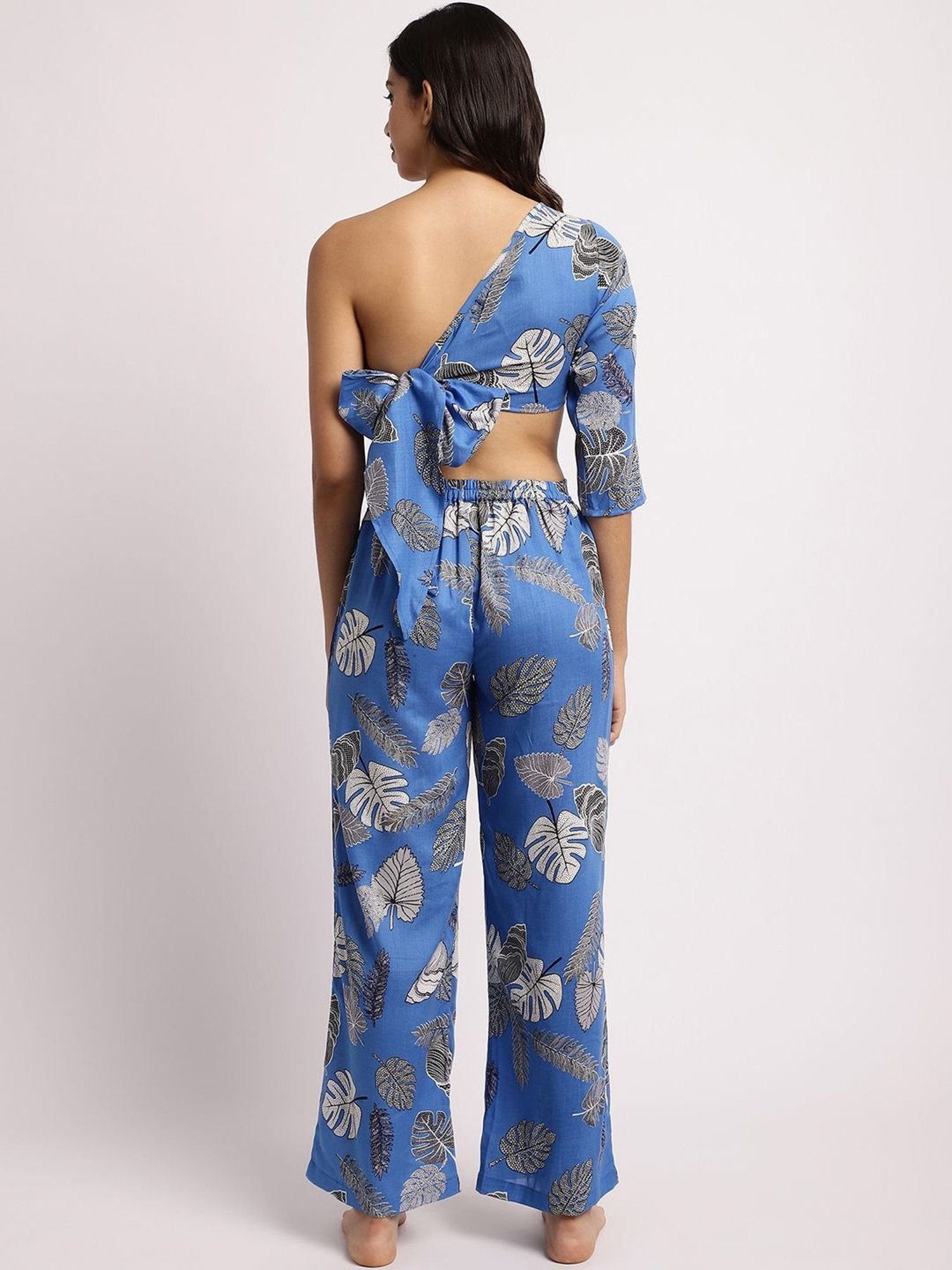 Erotissch Blue Printed Beachwear Co-Ord Set