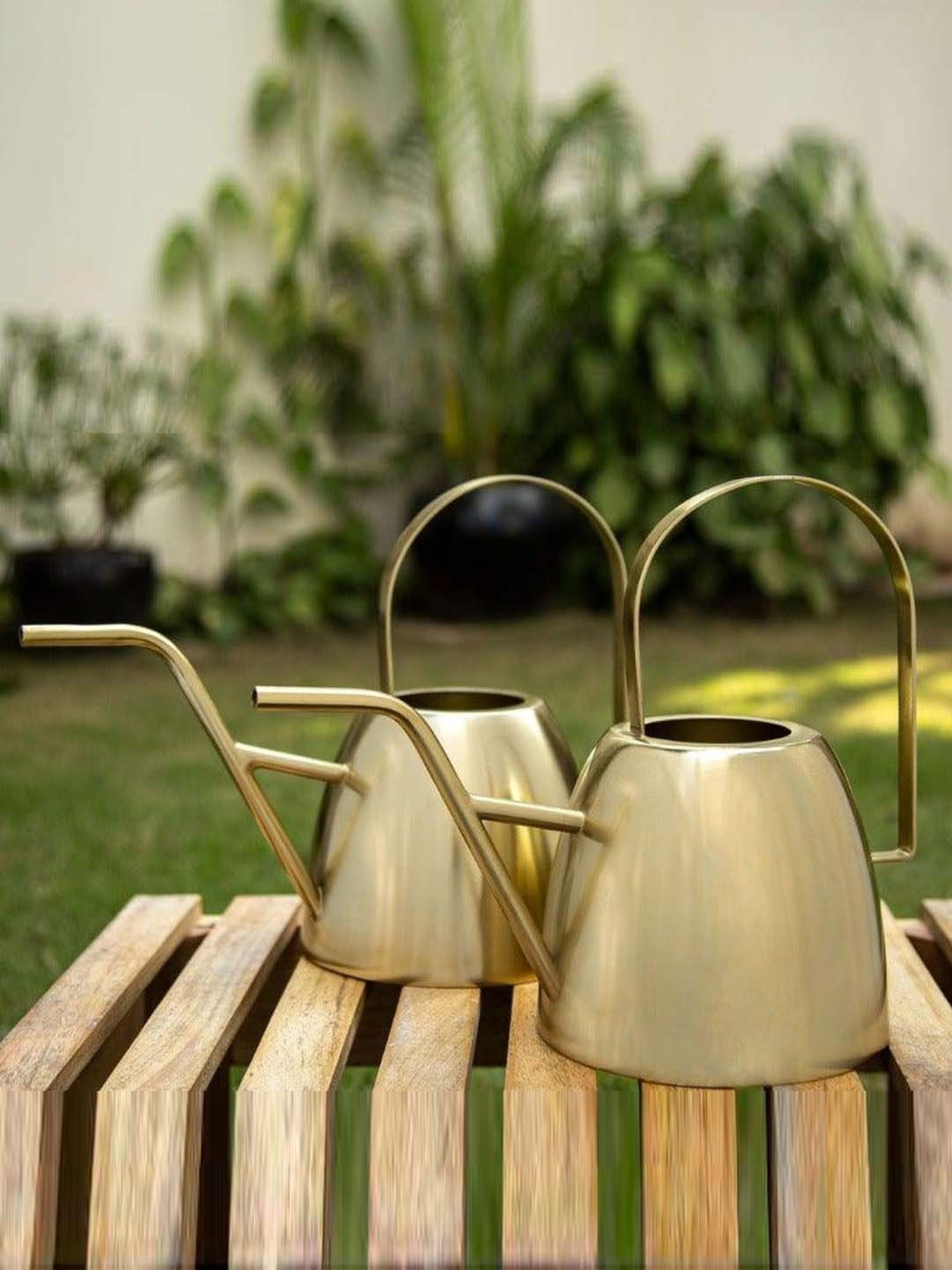 Home4U 'URJA' Golden Brass 12.5 cm Tea Kettle - Set of 2