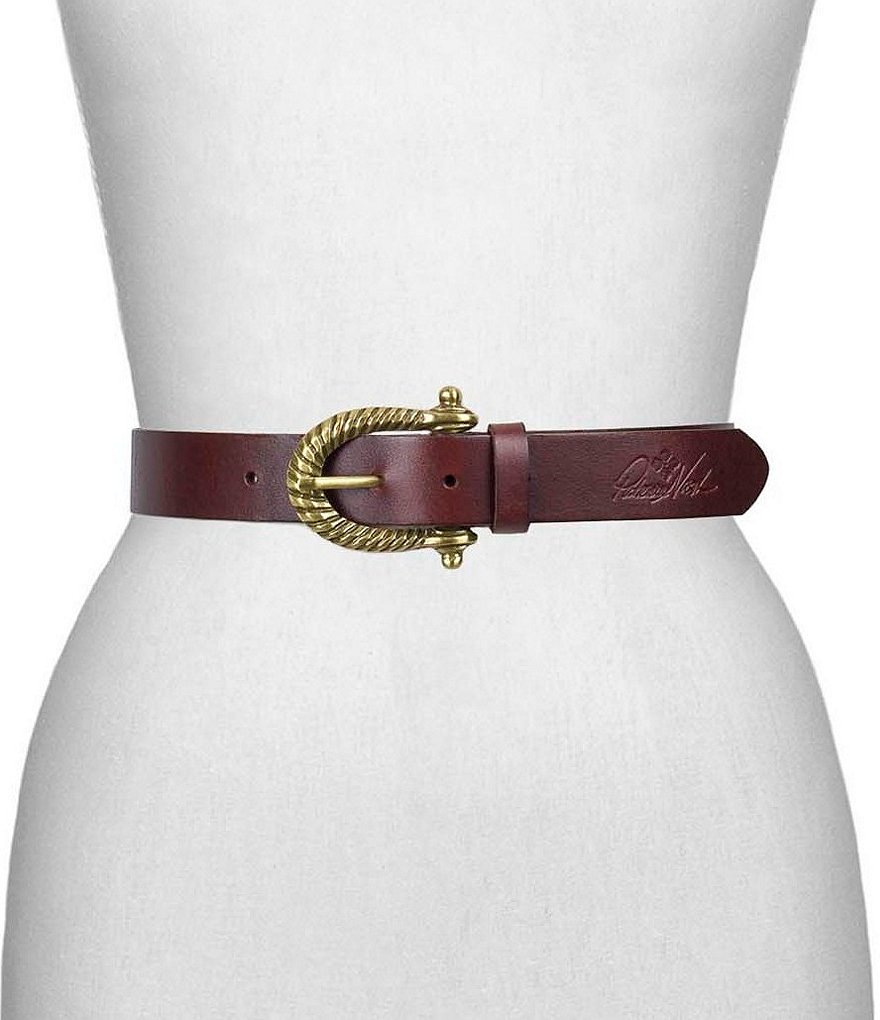 Art N Vintage Black Leather Waist Belt For Women