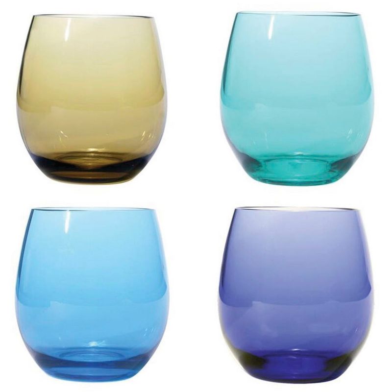 4pk Embossed Glass Drinkware Tall - Hearth & Hand™ with Magnolia