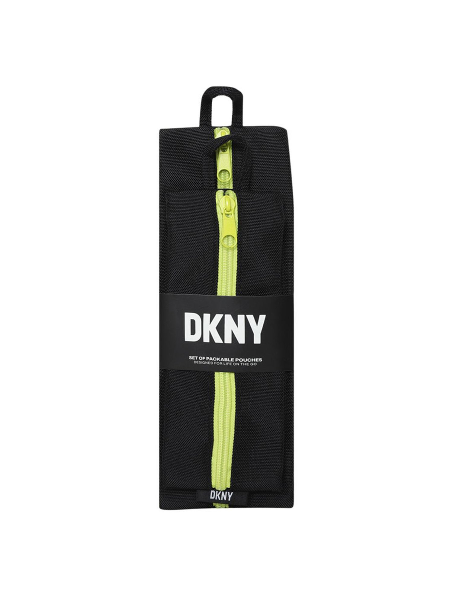 Dkny Black Polyester Solid Pouch