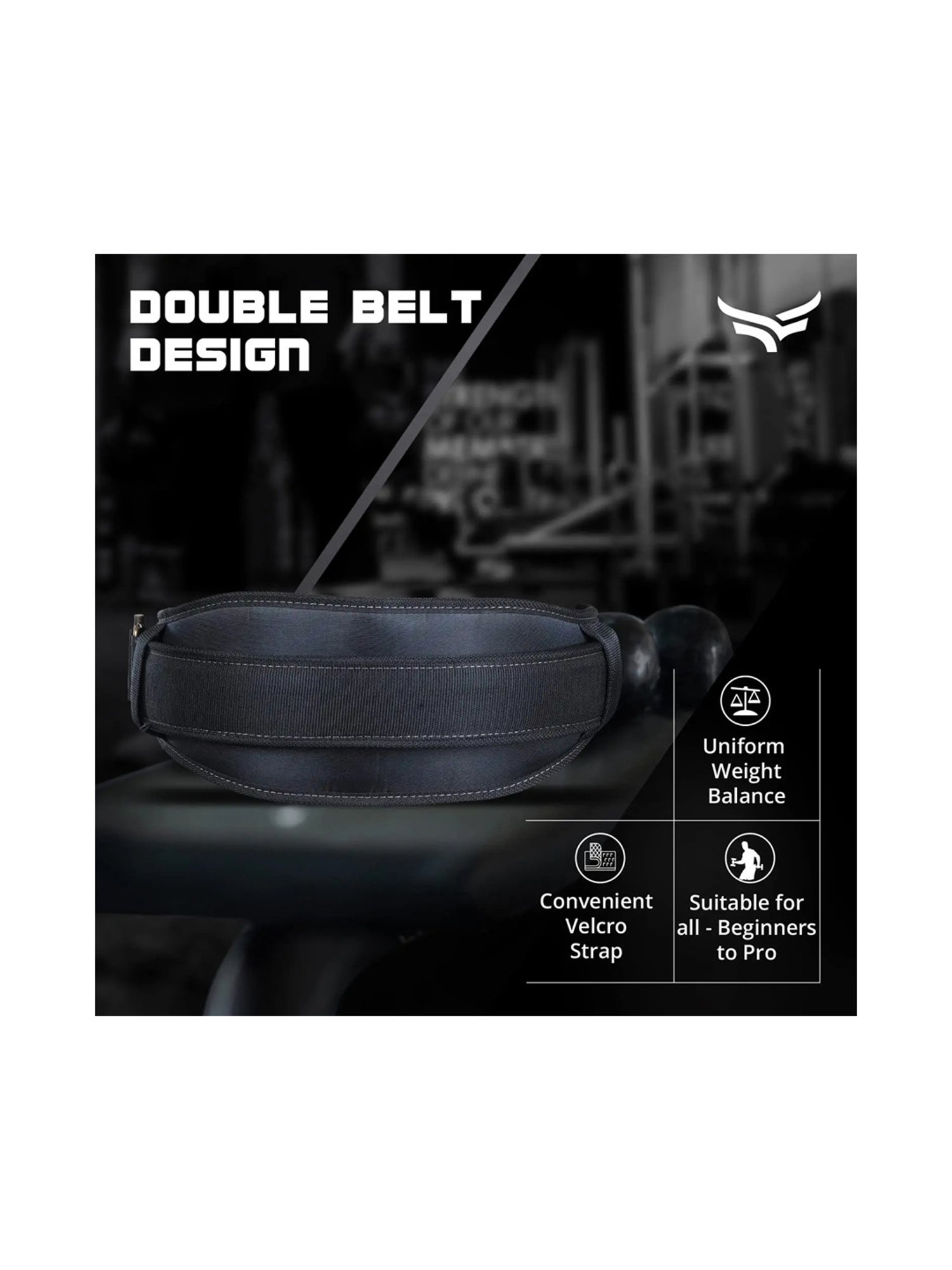 Xtrim Wings 6 Inches Weight Lifting Belt (Black) Size - Small