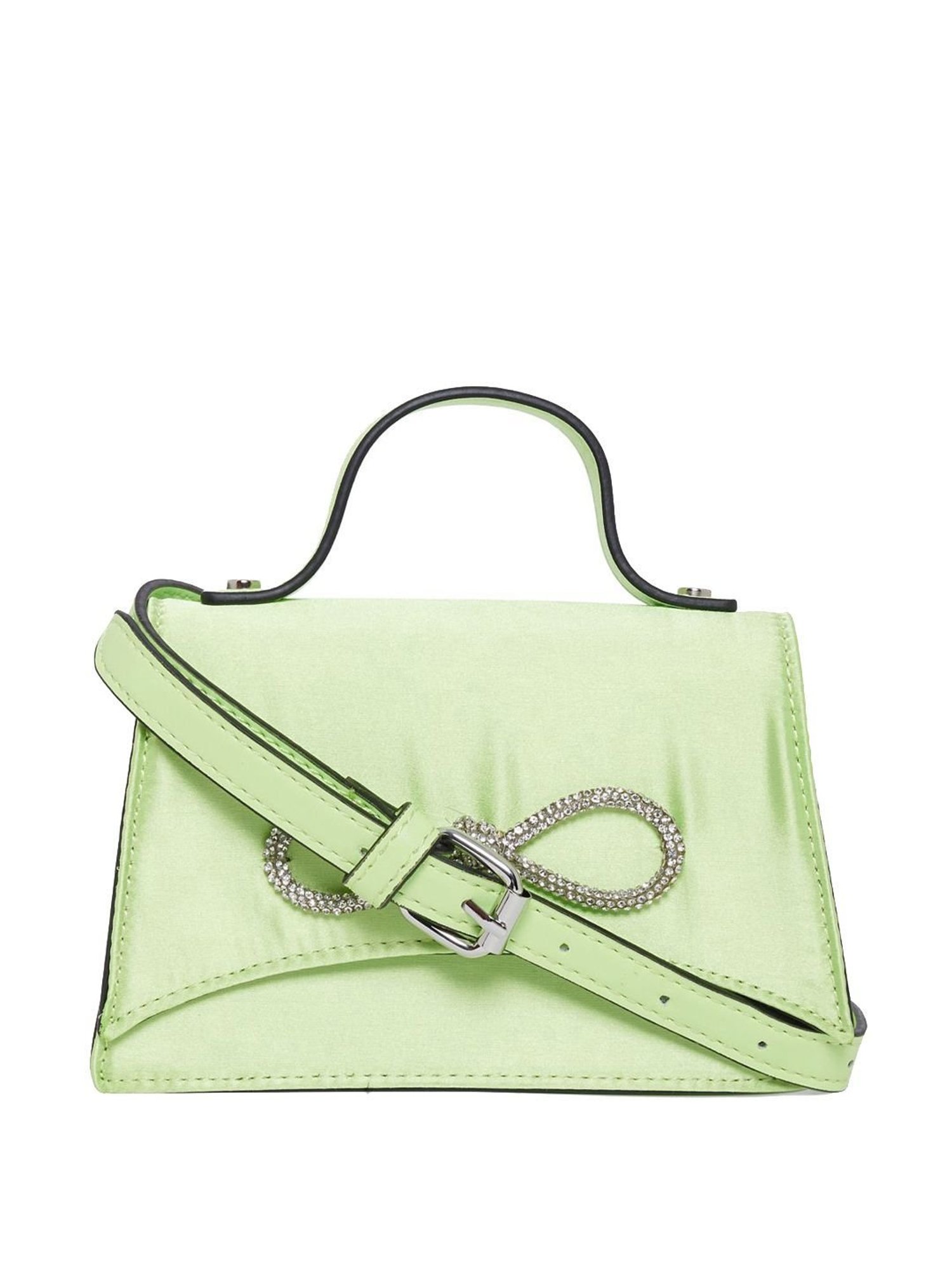 Aldo Bright Green Solid Medium Satchel Handbag
