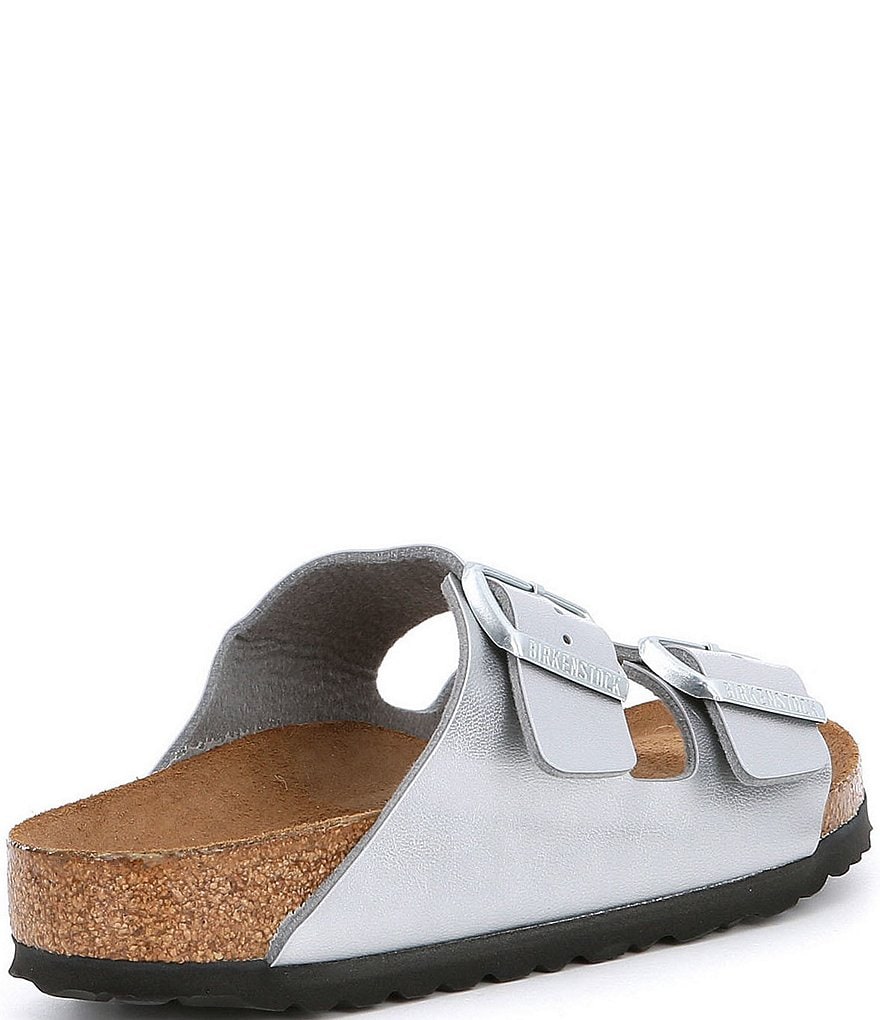 Birkenstock Women's Arizona Metallic Double Banded Buckle Slip On Sandals