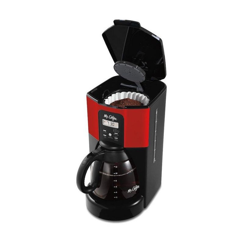 Mr. Coffee Performance Brew 12-Cup Programmable Automatic Drip Coffee Maker, Red