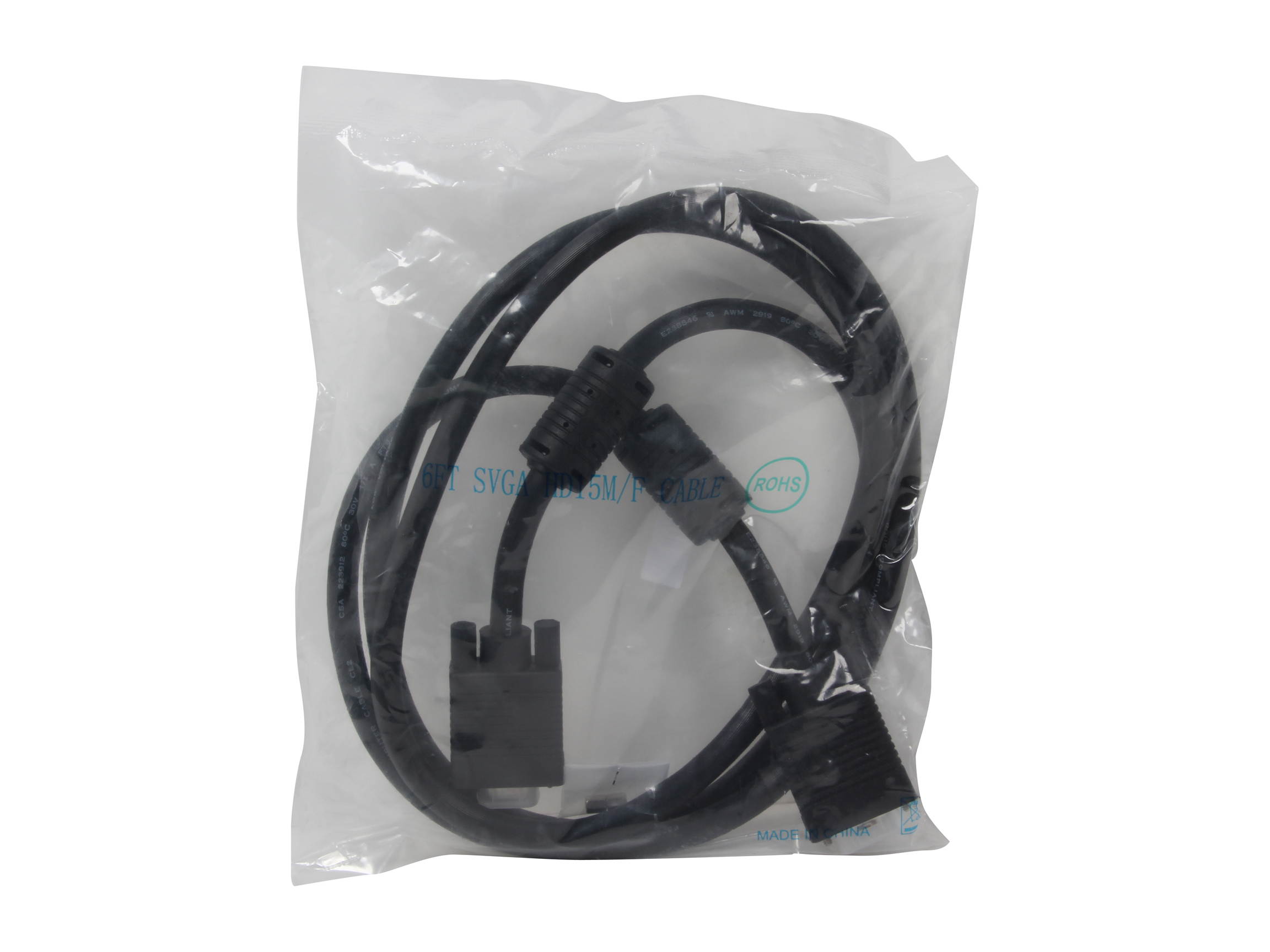 Kaybles SVGA-MF-6FT 6 ft. SVGA Cable Super Shield with Dual Ferrite Male to Female