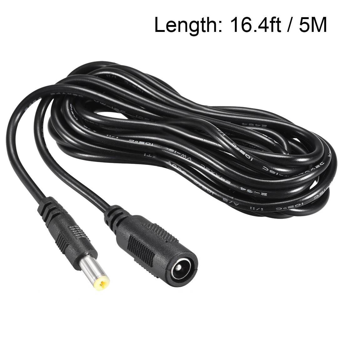Power Extension Cable 16.4ft 5M 2.1mm x 5.5mm Compatible with Adapter Cord