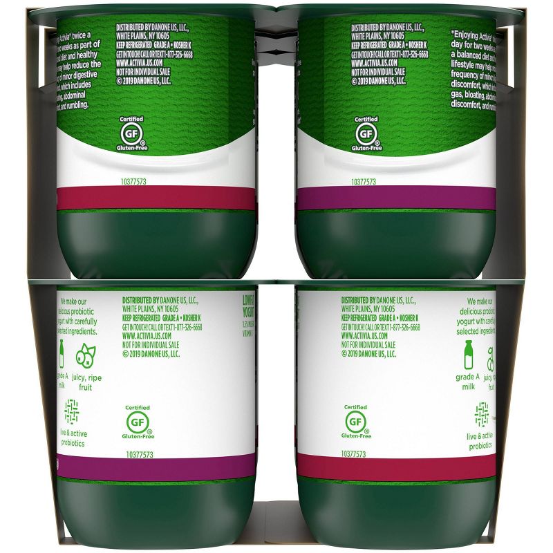 Dannon Activia Mixed Berry/Black Cherry Probiotic Yogurt - 12pk/4oz cups