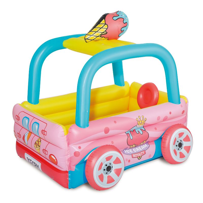 Summer Waves Ice Cream Truck Inflatable Kiddie & Toddler Pool & Play Center