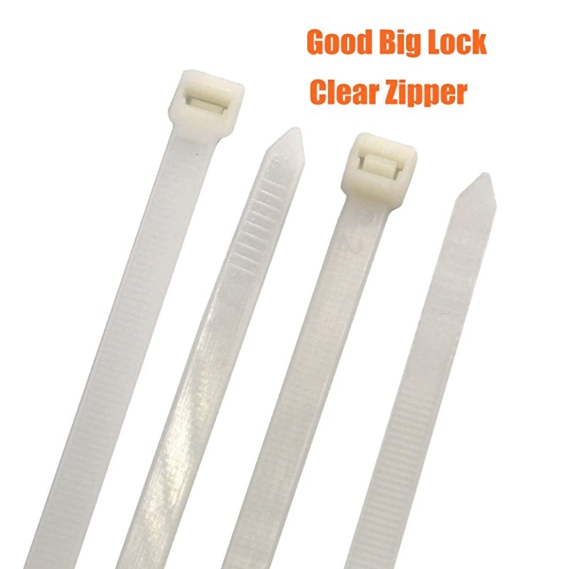 Wide 18 Inch Nylon Zip Cable Ties Clear Large 120LB Tensile StrengthHeavy Duty Industrial Durable Strong Cable Ties 50 Pack Indoor Outdoor Garden Ties Use18quot120LB White