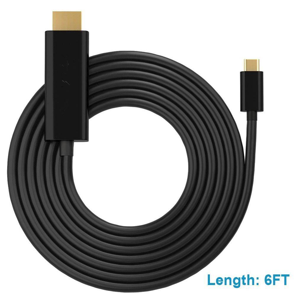 USB C to HDMI Cable, Hannord USB Type-C to HDMI 3 Feet Cable [Thunderbolt 3 Compatible] for MacBook Pro 2019/2018/2017, MacBook Air/iPad Pro 2018, Samsung Galaxy S10/S9, Surface Book 2 and More