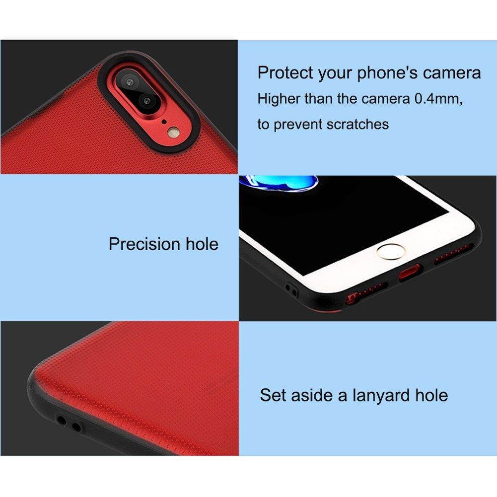 EIGIIS Creative Kickstand Phone Case Ring Holder Case Gyro Spinner Phone Case for iphone 8 Plus (Black)