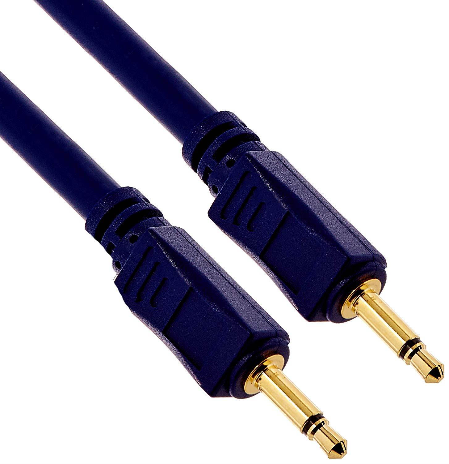 C2G 40622 Velocity 3.5mm M/M Mono Audio Cable, Blue (25 Feet, 7.62 Meters)