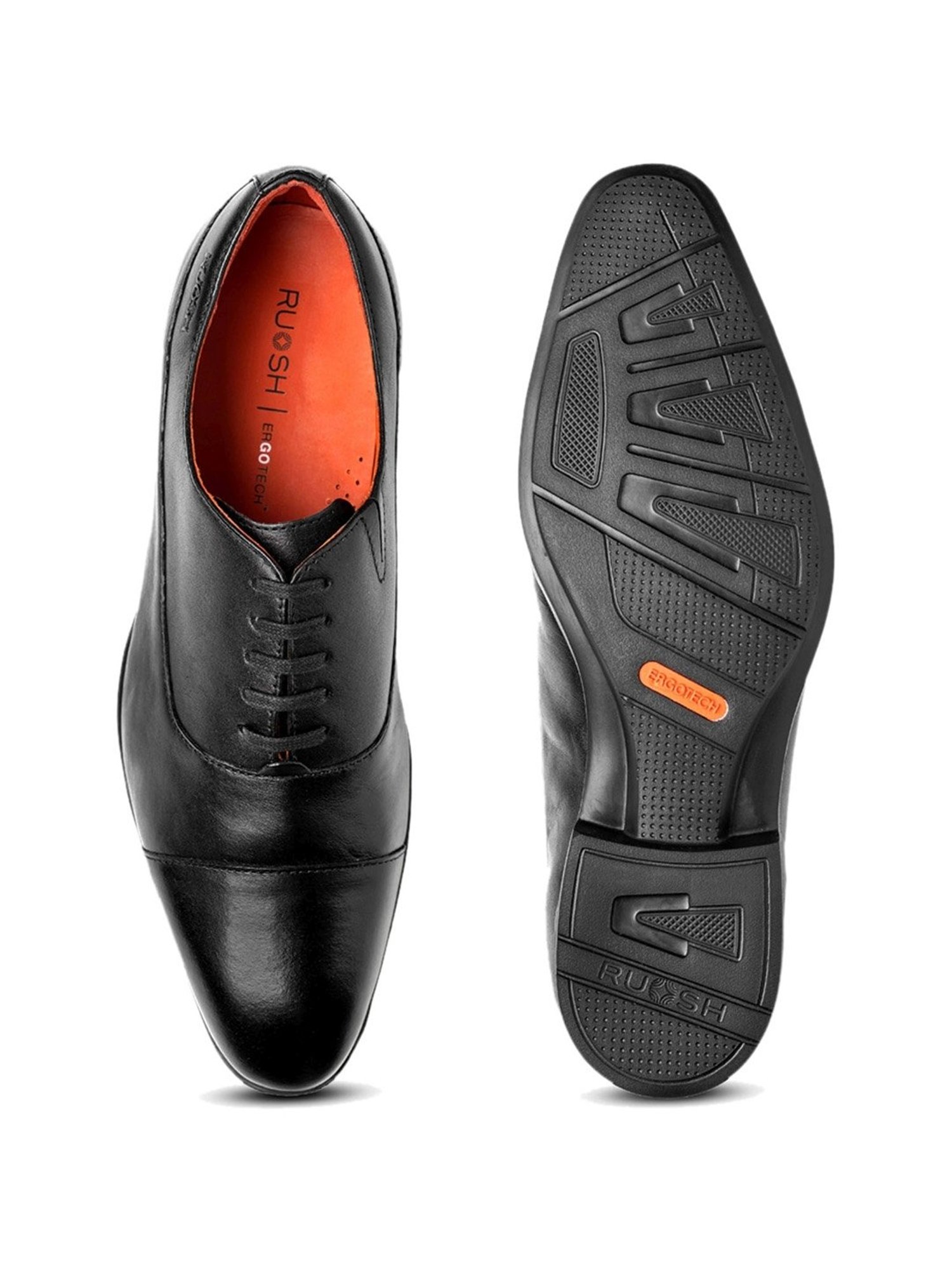 Ruosh Men's Black Oxford Shoes