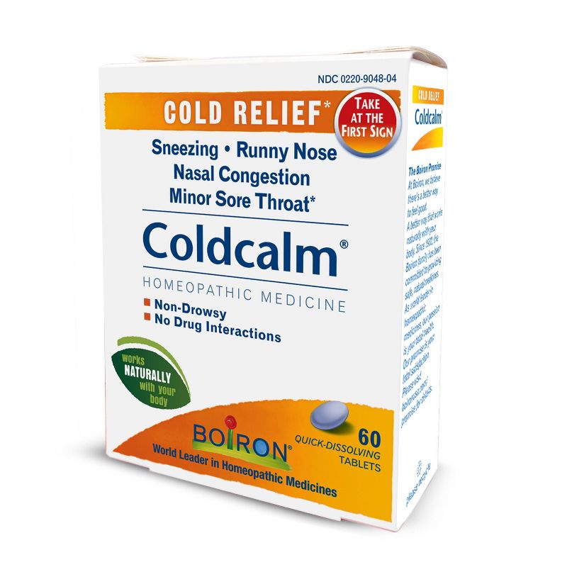 Boiron Coldcalm Cold Relief Homeopathic Dissolve Tablets - 60ct
