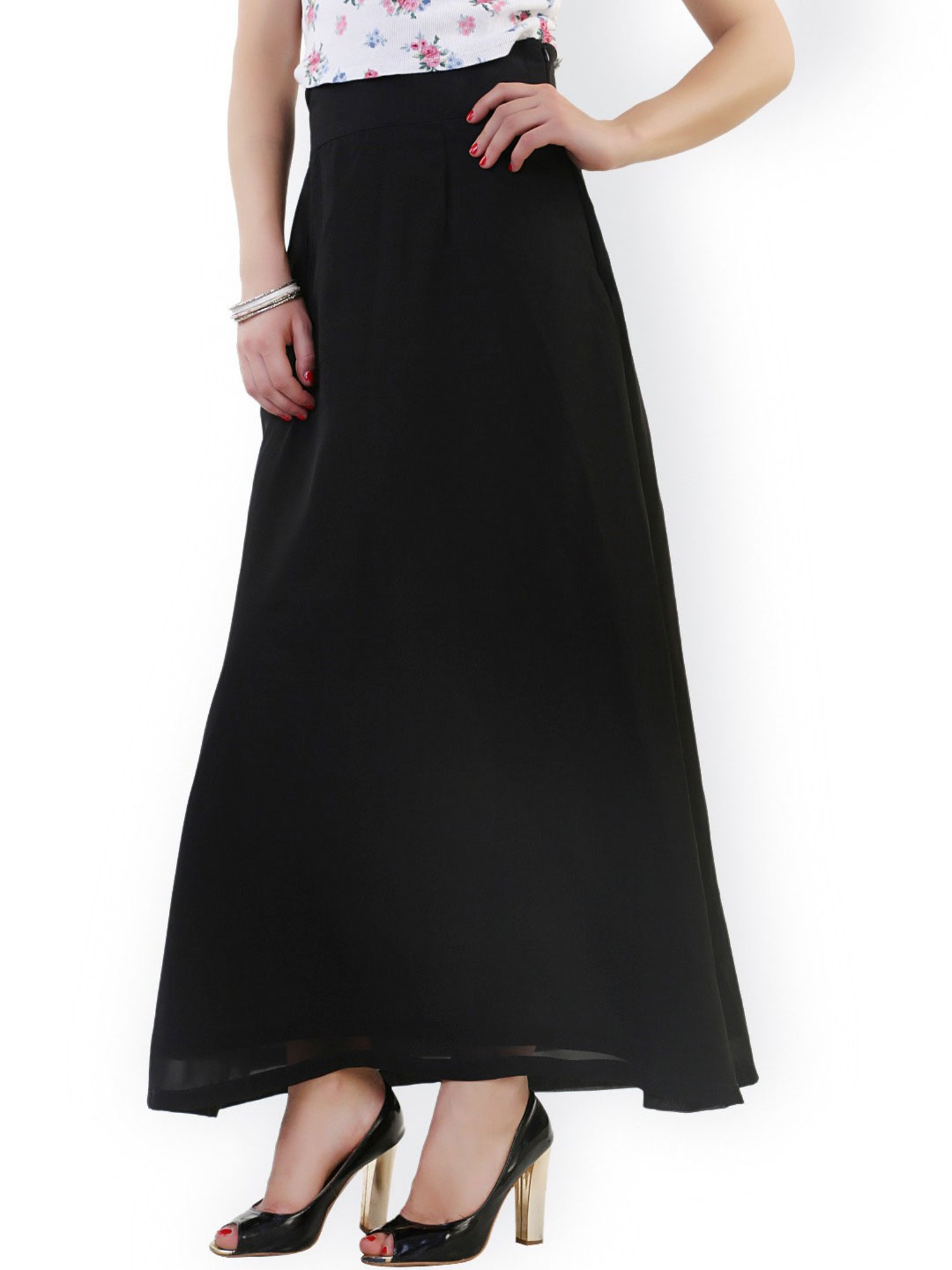 Belle Fille Black Maxi Skirt