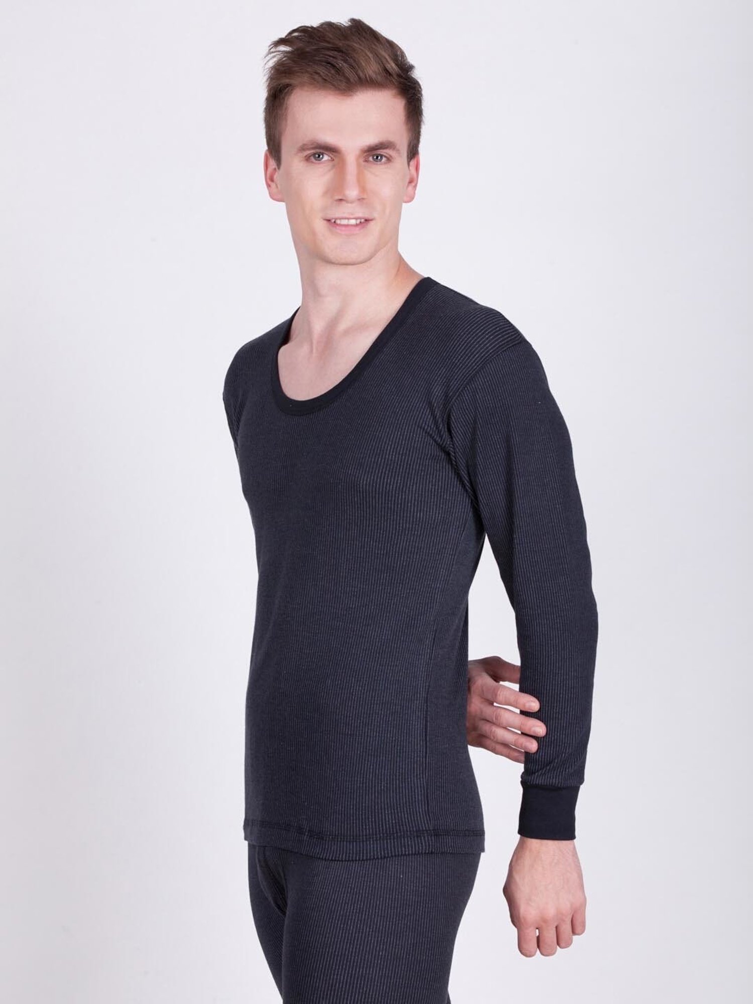 Dollar Black Regular Fit Thermal Top