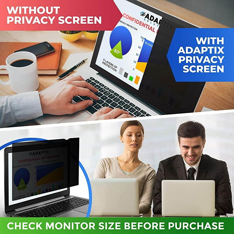 Laptop Privacy Screen 13.3&rdquo; &ndash; Information Protection Privacy Filter for Laptop &ndash; Anti-Glare, Anti-Scratch, Blocks 96% UV &ndash; Matte or Gloss Finish Privacy Screen Protector &ndash; 4:3 (APF13.3)