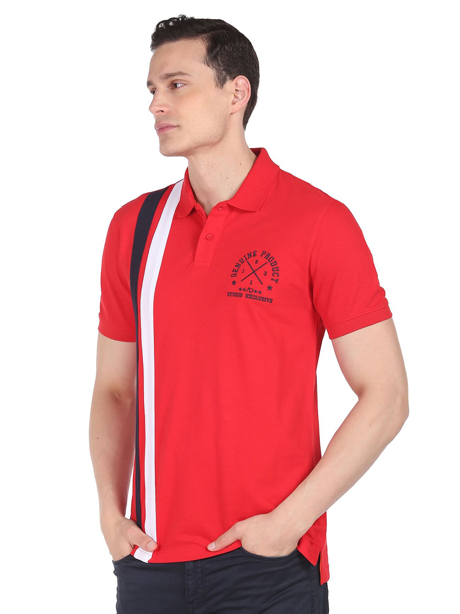 AD by Arvind Red Polo T-Shirt