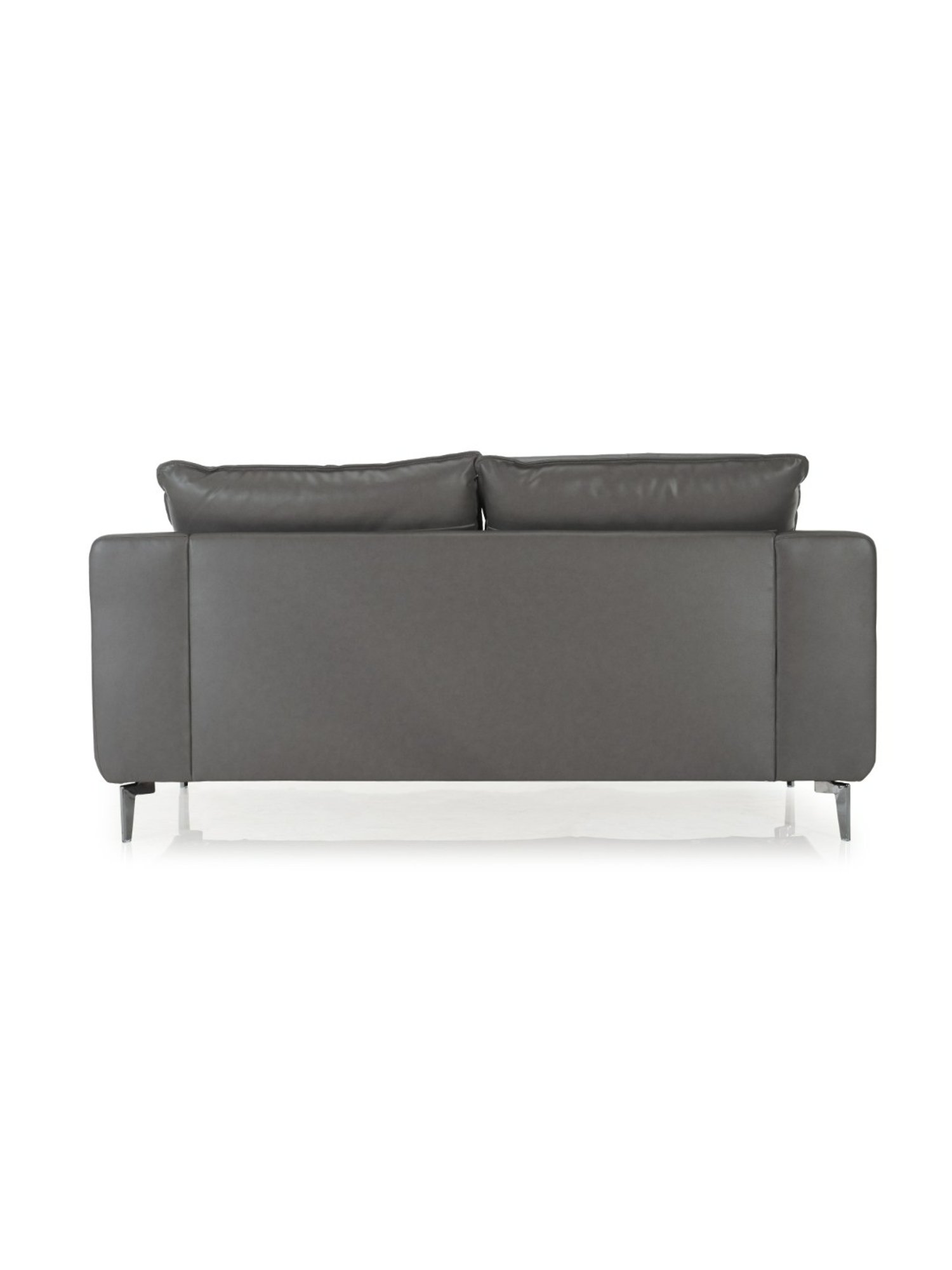 Durian Lawson Contemporary Pebble Grey Leather 2 Seater Sofa