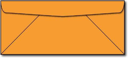 Bright Orange #10 Envelopes - 100 Envelopes - #10 Business Size Envelopes